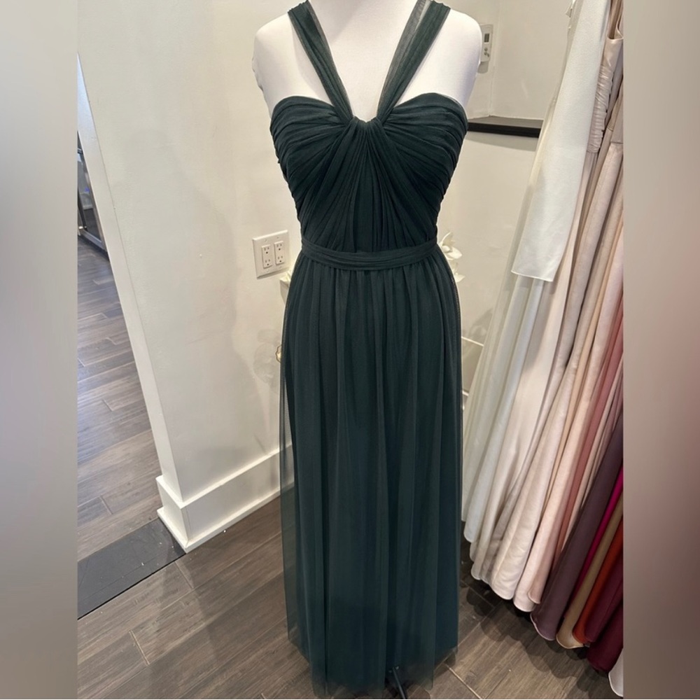 Beautiful hunter green Amsale gown